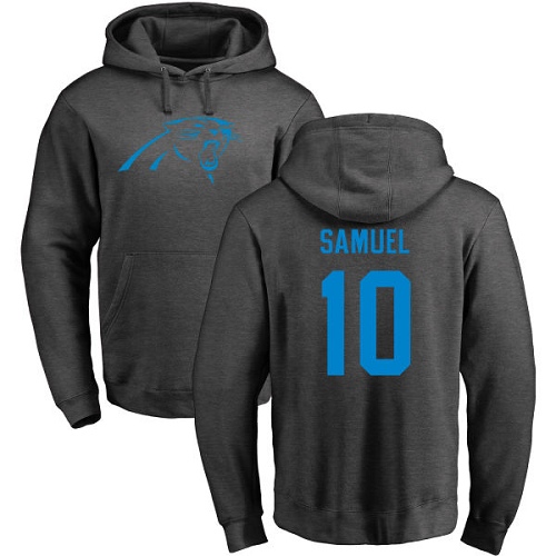 Carolina Panthers Men Ash Curtis Samuel One Color NFL Football #10 Pullover Hoodie Sweatshirts->carolina panthers->NFL Jersey